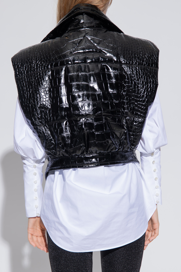 【関税込み】ALAIA Oversize asymmetric down vest Alaïa Nylon padded down vest | tessabit | REVERSIBLE